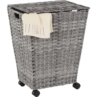 Locker Wäschekorb mit Rollen