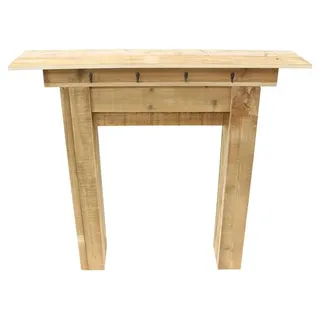 Kaminkonsole "Rustikal" aus recyceltem Holz, Kaminumrandung, Kaminsims