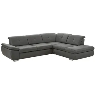Beldomo Speed Ecksofa , Dunkelgrau , Textil , L-Form , 318x260 cm , Goldenes M , Typenauswahl, Stoffauswahl , Wohnzimmer, Sofas & Couches, Wohnlandschaften, Ecksofas
