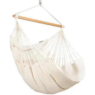 La Siesta Hängesessel , Weiß , Holz, Textil , Bambus , 110x160x180 cm , Gartenmöbel, Gartenschaukeln, Hängesessel