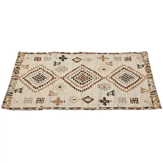 Teppich Wohnzimmerteppich Rechteck Flechtmuster Boho 60x90 cm Bumwolle Matte