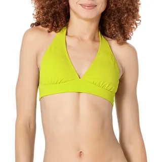 Amazon Essentials Damen Bikini-Badeanzug-Oberteil mit Leichter Unterstützung und gebundenem Neckholder (in Übergröße erhältlich), Lindgrün, 40