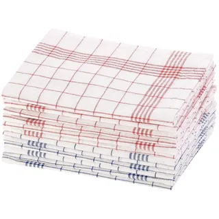 Rosenstein & Söhne Geschirrhandtücher: 12er-Set Halb-Leinen-Geschirrtücher, 70x50 cm, OEKO-TEX® Standard 100 (Geschirrtücher Halbleinen, Leinengeschirrtücher, Besteck)