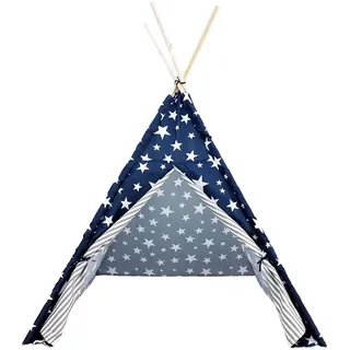 Wellhome 103x103x160 Cm Tipi - Blue / White - One Size