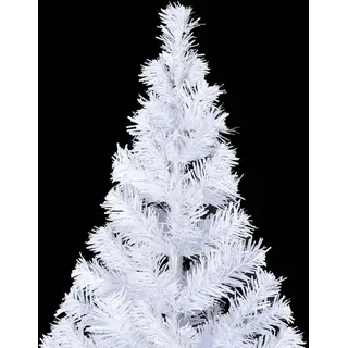 vidaXL Künstlicher Weihnachtsbaum Beleuchtung Kugeln 210cm 910 Zweige - Weiß