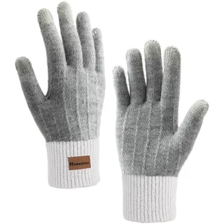 Homealexa Winterhandschuhe Touchscreen Handschuhe Strick Fingerhandschuhe Sport Warm und Winddicht Winterhandschuhe für Skifahren Radfahren und SMS, Geeinget für Damen und Herren