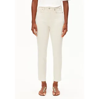 LEJAANI HIGH WAIST SLIM JEANS | Bio-Baumwoll-Mix X-Stretch - beige (32-32)