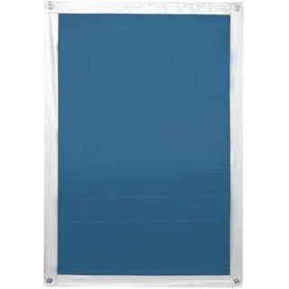 Dachfensterrollo LICHTBLICK ORIGINAL "Haftfix Hitzeschutz Verdunkelung" Gr. 4, blau, B:59cm H:96,9cm, Polyester, Rollos, Dachfensterrollo, mit Thermobeschichtung
