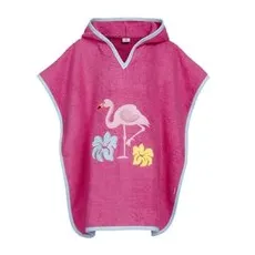 Playshoes Frottee-Poncho Flamingo pink, L