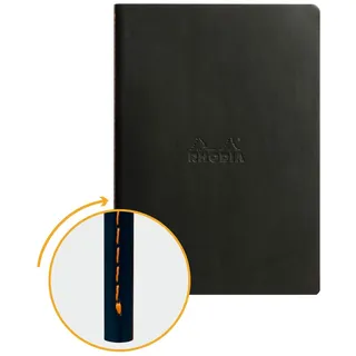 Rhodia Notizbuch Rhodiarama A5 kariert Schwarz