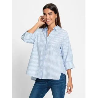 Heine Gestreifte Bluse in weiß-hellblau-gestreift | Gr.: 46