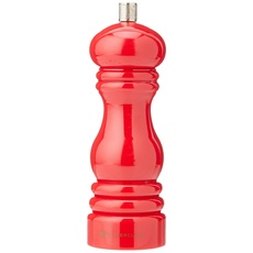 MasterClass Pfeffermühle oder Salzmühle mit austauschbarer Kappe, Kunststoff, rot, 17 cm