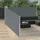 Seitenmarkise 100 x 1000 cm grau Polyester