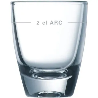 Arcoroc ARC G8340 Gin Schnapsglas, Shotglas, Stamper,35ml, mit Füllstrich bei 2cl, Glas, transparent, 24 Stück