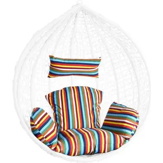 Sitzkissen Auflage Kissen für Hängesessel Sitzpolster Rückenpolster Gestreift