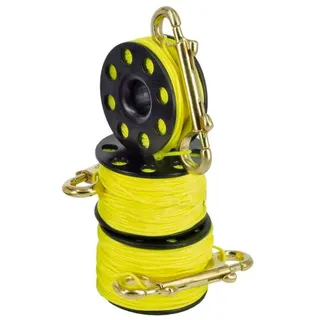 Best Divers Finger Stainless Steel Carabiner Spule - Yellow - 45 m