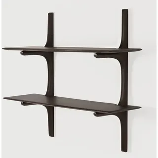 Ethnicraft PI Indoor Wandregal Mahagoni Dunkelbraun