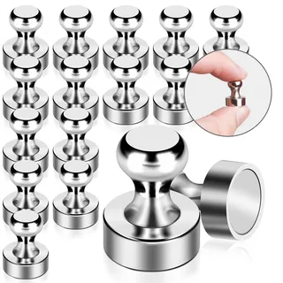 elalove Starke Neodym Magnete 16 Stück Kleine Push-Pin Magnete für Magnettafel Kühlschrank Whiteboard Pinnwand Selbstklebend Mini Magneten Stark für Büro Schule Zuhause