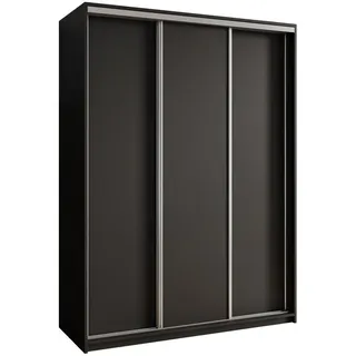 masseno Schwebetürenschrank Nisse 150 x 205 x 60 cm Schwarz