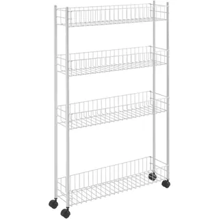 Metaltex Fino Allzweckwagen, 4 Etagen, Metall, Weiß,