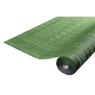 Pronappe Tischdecke R482518I Einweg-Tischdecke aus Damastpapier Länge 25m Breite 1,20m (pro Rolle) Farbe Tannengrün Damastpapier mit schickem und klassischem Universalmuster