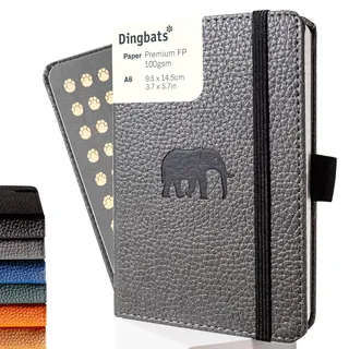 Dingbats* Notebooks Dingbats* - Tierwelt Kleines Notizbuch A6 Liniert - Hardcover PU Leder Journal für Arbeit, Reisen - Elastischer Verschluss, Stifthalter, Lesezeichen