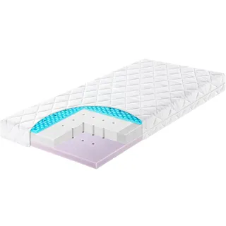 Zöllner Kindermatratze , Weiß , Textil , rechteckig , 70x140 cm , Hohenstein, Made in Germany, Oeko-Tex® Standard 100 , Bezug abnehmbar/waschbar, für Hausstauballergiker geeignet, klimatisierte Belüftungskanäle, optimale Belüftung, atmungsaktiv, schadstoffgeprüft, alternative Größen erhältlich, Wendematratze , Babymöbel & Kindermöbel, Babyzimmer, Babymatratzen