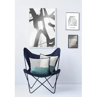 APELT Kissenbezug Fisk 48 x 48 cm Blau