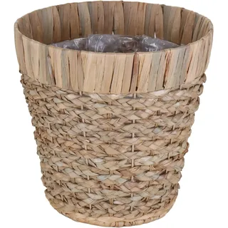 A.H.G. Pflanzkorb Bananenblatt mit Polybeutel Ø 24 cm x 23,5 cm Beige-Natur