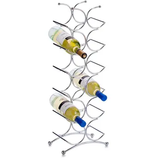 Zeller Weinregal 25 x 15,5 x 67,5 cm Silber