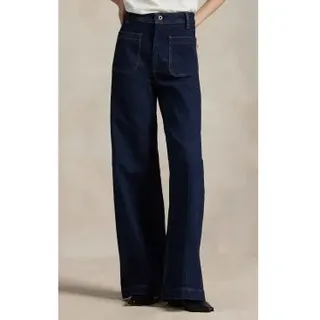 Polo Ralph Lauren für Damen. 211977962001 Marineblaue Bootcut-Jeans (34/32), Lässig, Baumwolle, Denim