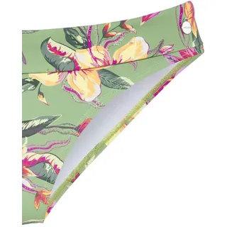LASCANA Bikini-Hose »Malia« mit Umschlagbund mit tropischem Print, rosa