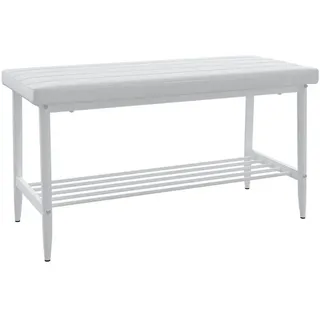 Vicco Sitzbank Grand Weiß 85 x 35 cm , Textil , Rechteckig , 85x46.5x35 cm , Esszimmer, Bänke, Sitzbänke