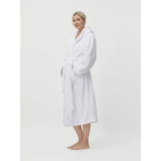 Unisex-Bademantel "Lovina, ideal für Sauna & Spa, Hotelbademantel, Morgenmantel" Gr. XXL, weiß, L:125cm, Microfaser, LEGER HOME BY LENA GERCKE, Hausmäntel, Unisex-Bademantel, kuschelig weicher Fleece, plüsch, für Damen und Herren, XS-3XL, Topseller