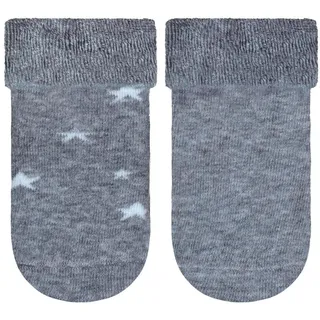 My Baby Lou Socken , Grau, Weiß , Textil , Stern , Gr. 21/22 , Oeko-Tex® Standard 100, Made in Europe , ABS-Socken , Babykleidung, Babysocken & Babystrumpfhosen