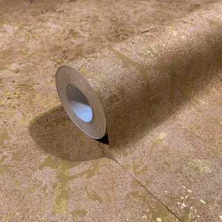 Marburg Vliestapete Betonoptik Braun Gold FSC®