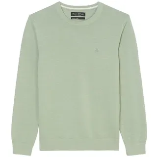 Marc OߴPolo Herren Pullover aus Bio-Baumwolle mit Rundhalsausschnitt, Grün (Luscious Moss), L