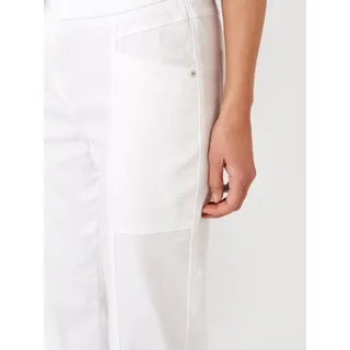 Stoffhose TONI "Sue Joggpants 7/8", Damen, Gr. 38, N-Gr, weiß, Web, Obermaterial: 77% Baumwolle, 20% Polyamid, 3% Elasthan, unifarben, schmal lang, Hosen Stoffhose, mit Stretch