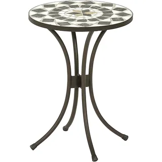 Dehner Blumenhocker Diana, Ø 41 cm, Höhe 54 cm, Metall, mosaikoptik, braun/grau/weiß