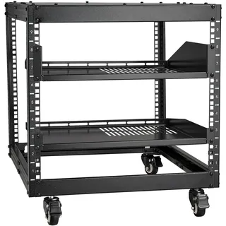 VEVOR 9U Server-Rack mit offenem Rahmen, 23 bis 40 Zoll einstellbare Tiefe, freistehend oder zur Wandmontage, Netzwerk-Server-Rack mit 360°-Rollen, robuste 4-Pfosten-Halterung für alle Ihre Netzwerk-IT-Geräte, AV-Ausrüstung und Router
