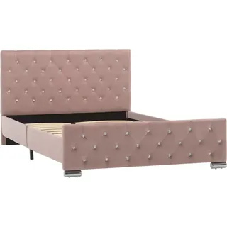 vidaXL Bettgestell Rosa Samt 120x200 cm - Rosa
