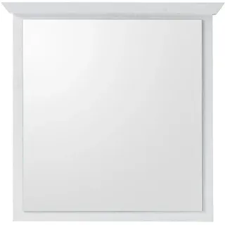 Furn.Design Garderobenspiegel weiß Pinie Landhaus, Wandspiegel 92 x 99 cm , Holzwerkstoff , Uni , Rechteckig , 92x99x6 cm , FSC 100% , Spiegel, Wandspiegel