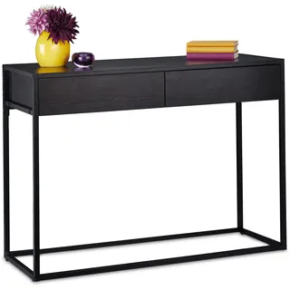 Relaxdays Konsolentisch 110 x 40 x 80,5 cm schwarz