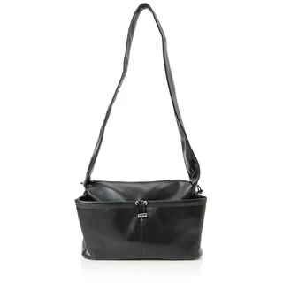 FELIPA Women's Damen Kordelzug Handtasche Clutch, SCHWARZ