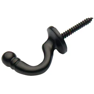 Merriway BH01646 40 mm Kugelkopf-Gardinen-Raffhalter, Schwarz / Weiß, 2 Stück