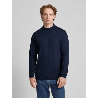 Scotch & Soda Regular Fit Strickpullover mit Woll-Anteil Modell 'CORE', Dunkelblau, M