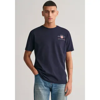 Gant T-Shirt »REG ARCHIVE SHIELD EMB SS T-SHIRT«, von dem Archiv aus den 1980er-Jahren inspiriert, blau