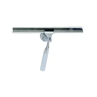 WENKO Elegance Power-Loc Bad- und Duschabzieher, Befestigen ohne Bohren - Kammer-Klebesystem, Breite: 24,5 cm, Metall Zinkdruckguss