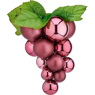 Weihnachtsbaumkugel Krist+ Rosa Kunststoff Trauben - Rosa