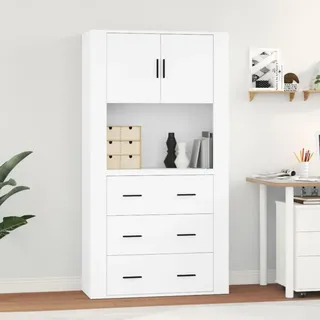 vidaXL Highboard Weiß Holzwerkstoff - Weiß